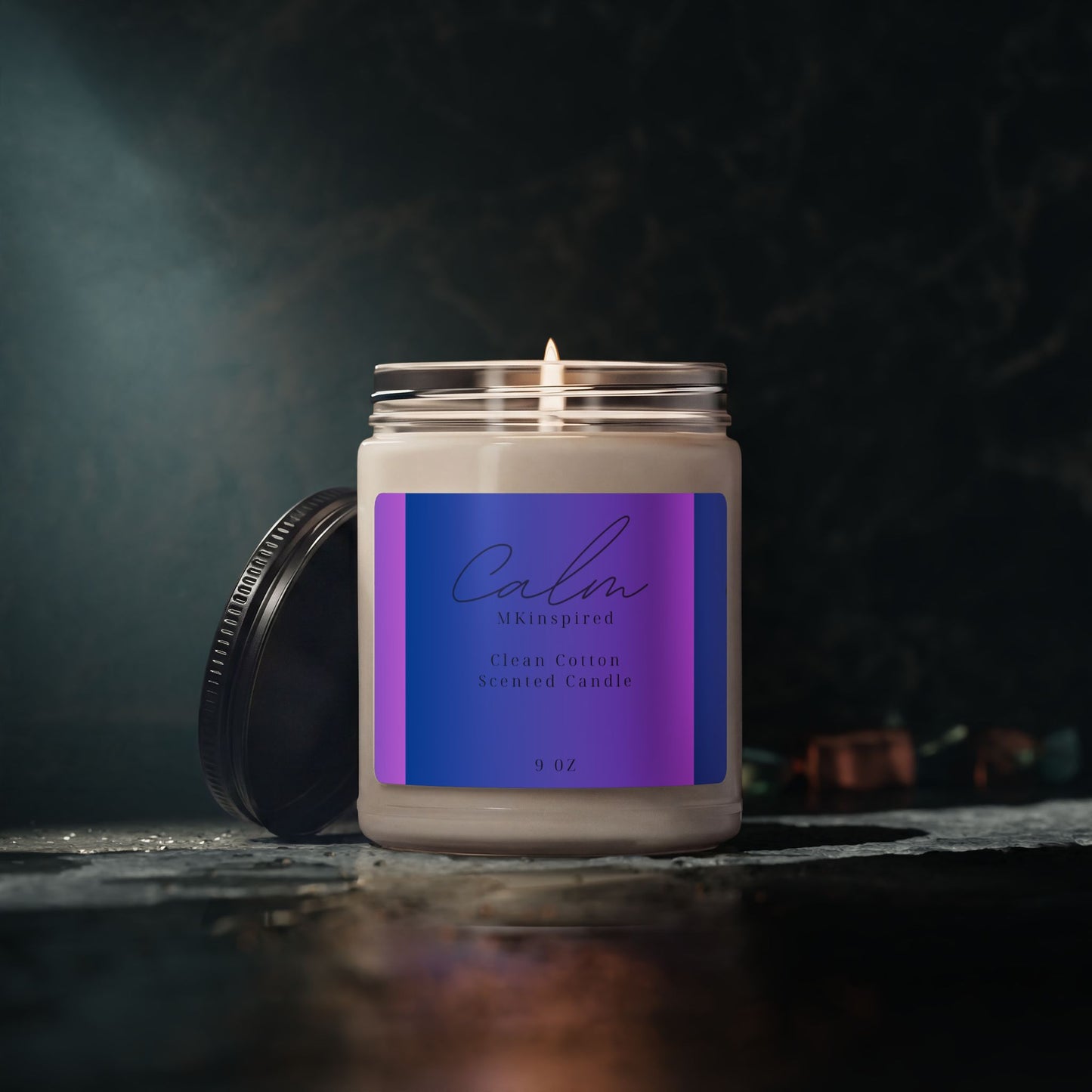 Be Calm Clean Cotton Scented Candle | MKinspired 9oz