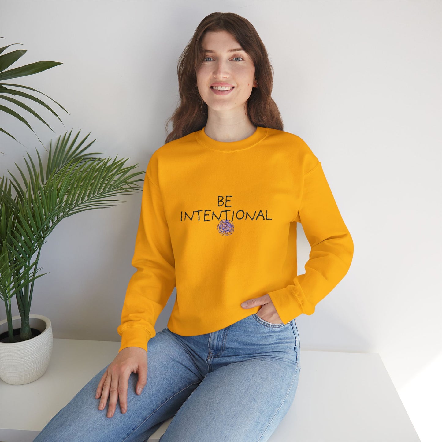 Be Intentional Collection|MKinspired BE Intentional Embroidered Sweatshirt