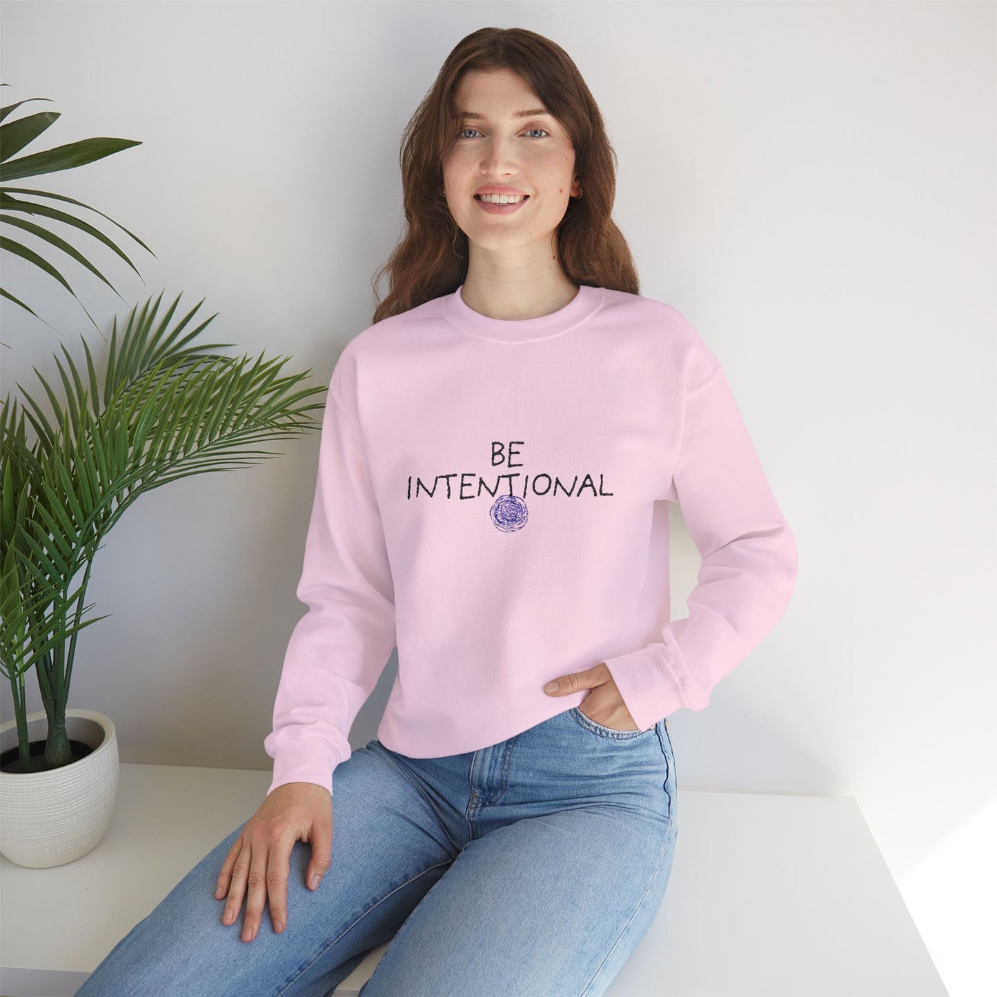 Be Intentional Collection|MKinspired BE Intentional Embroidered Sweatshirt