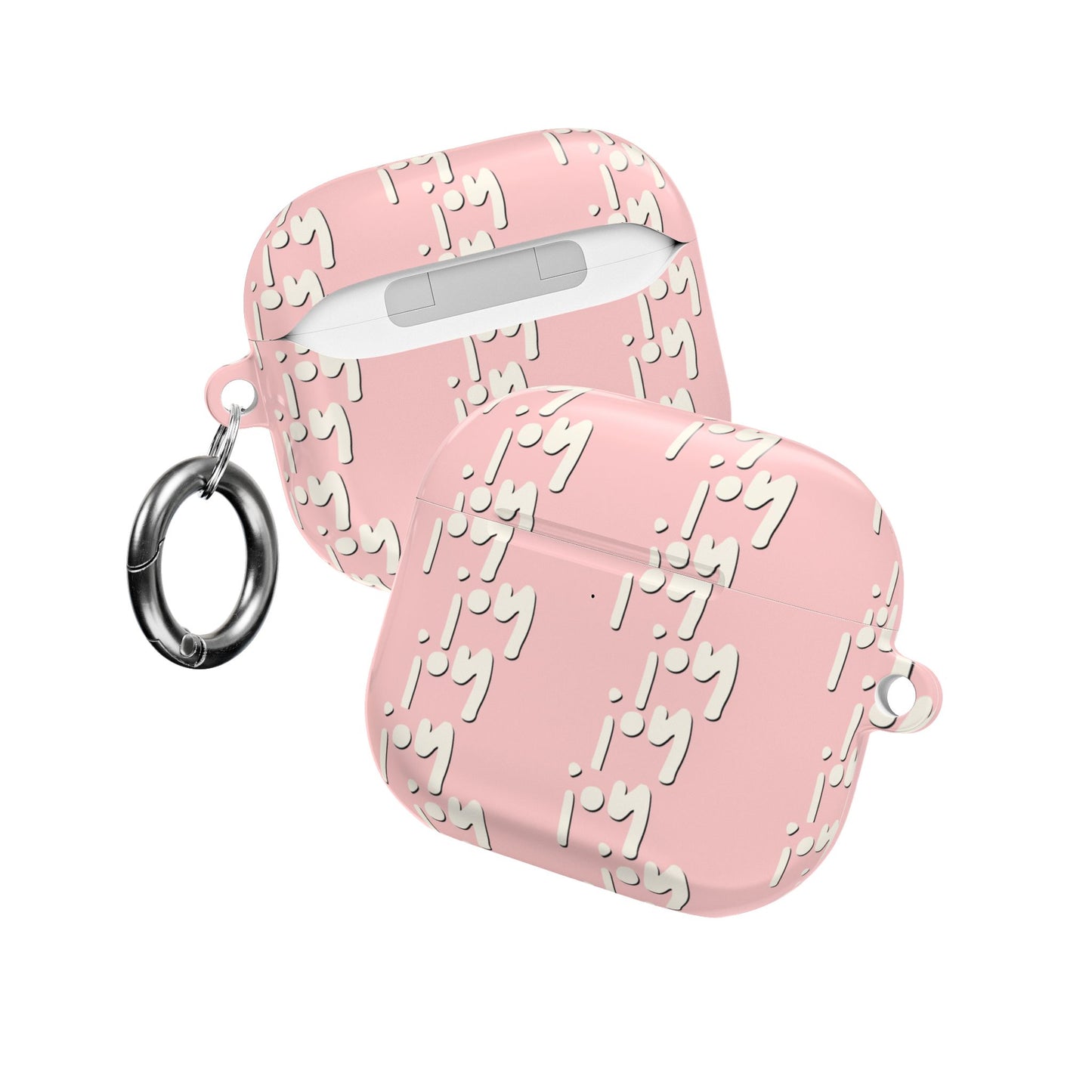 Pink Script 'I'm' Pattern AirPod Case — Cute Protective Wireless Earbud Cover