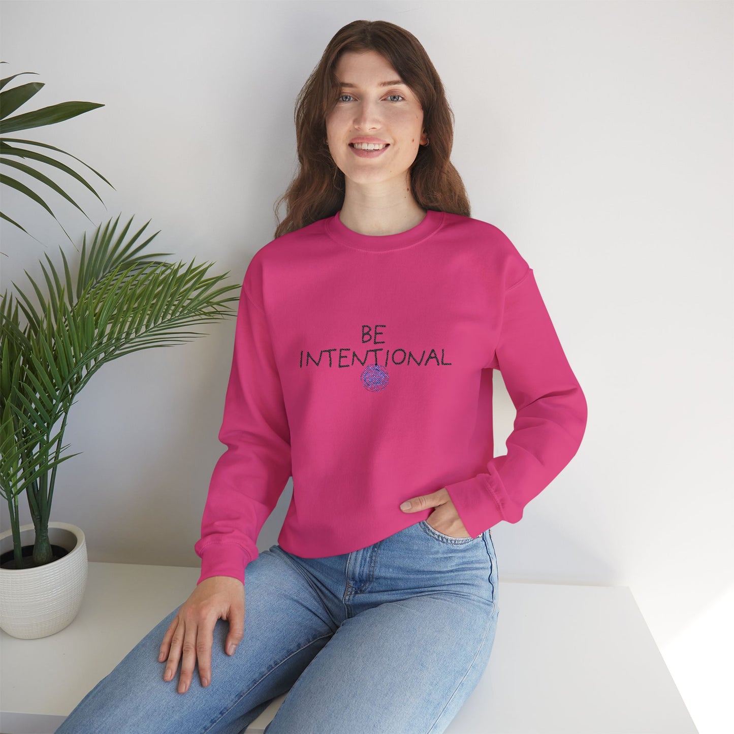 Be Intentional Collection|MKinspired BE Intentional Embroidered Sweatshirt