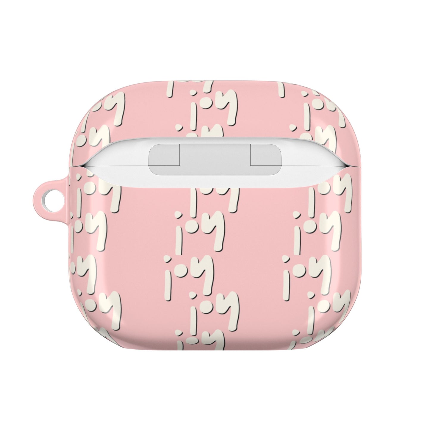 Pink Script 'I'm' Pattern AirPod Case — Cute Protective Wireless Earbud Cover