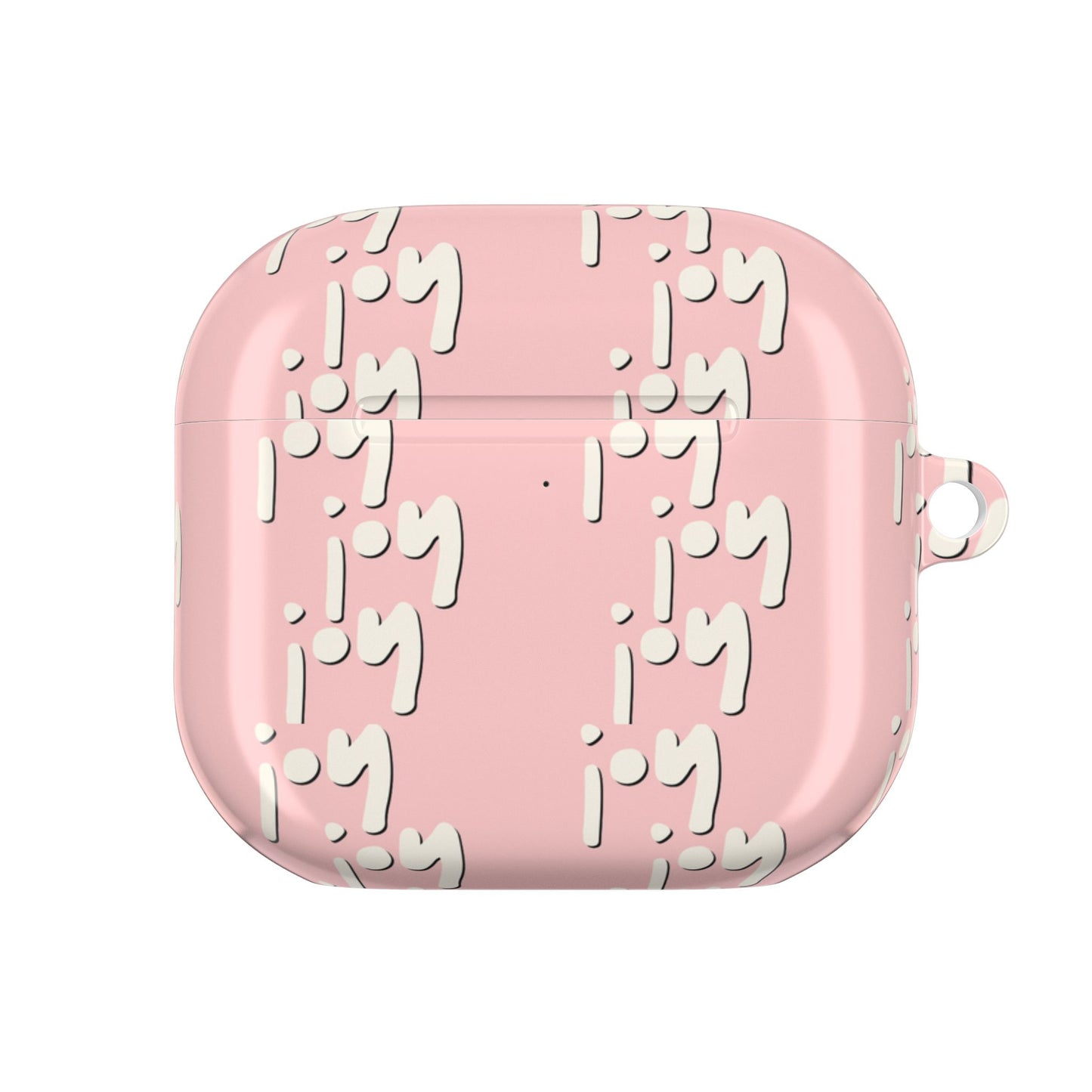 Pink Script 'I'm' Pattern AirPod Case — Cute Protective Wireless Earbud Cover