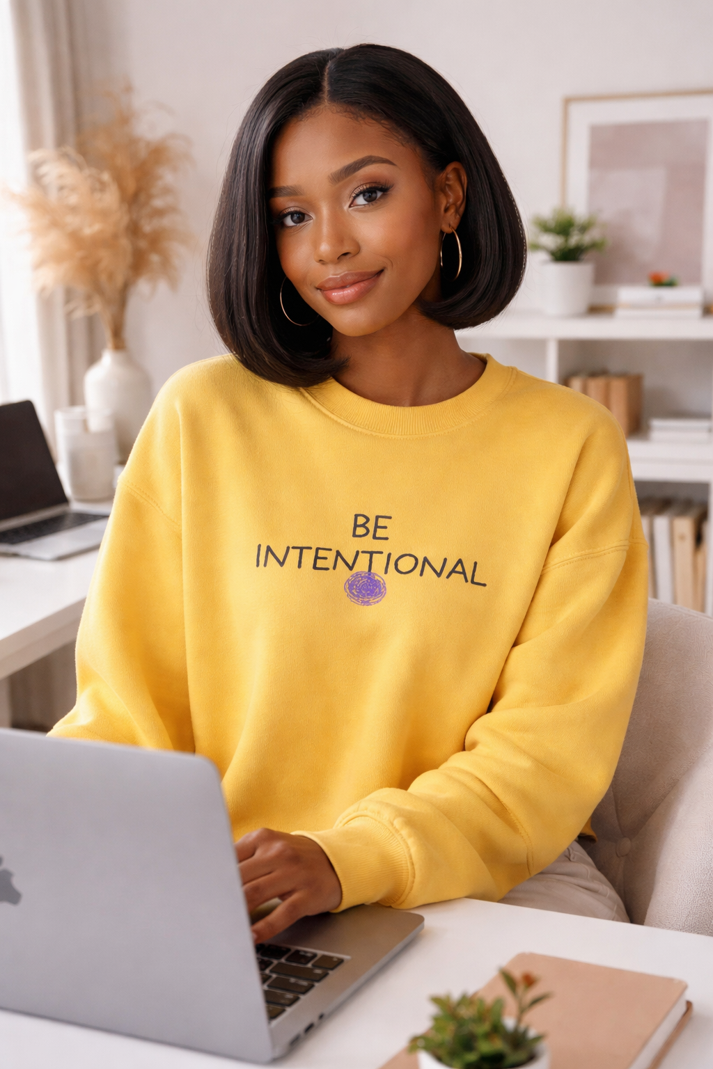Be Intentional Collection|MKinspired BE Intentional Embroidered Sweatshirt