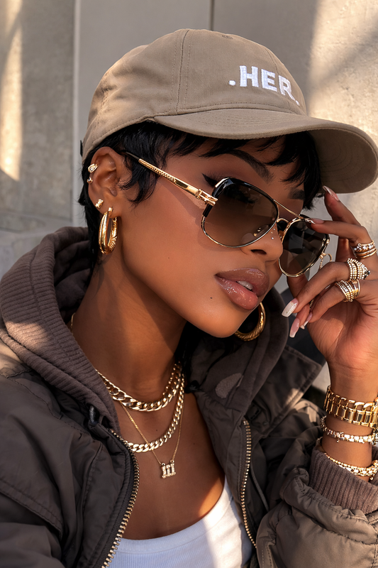 The HER Cap | MKinspired Embroidered closed-back structured cap