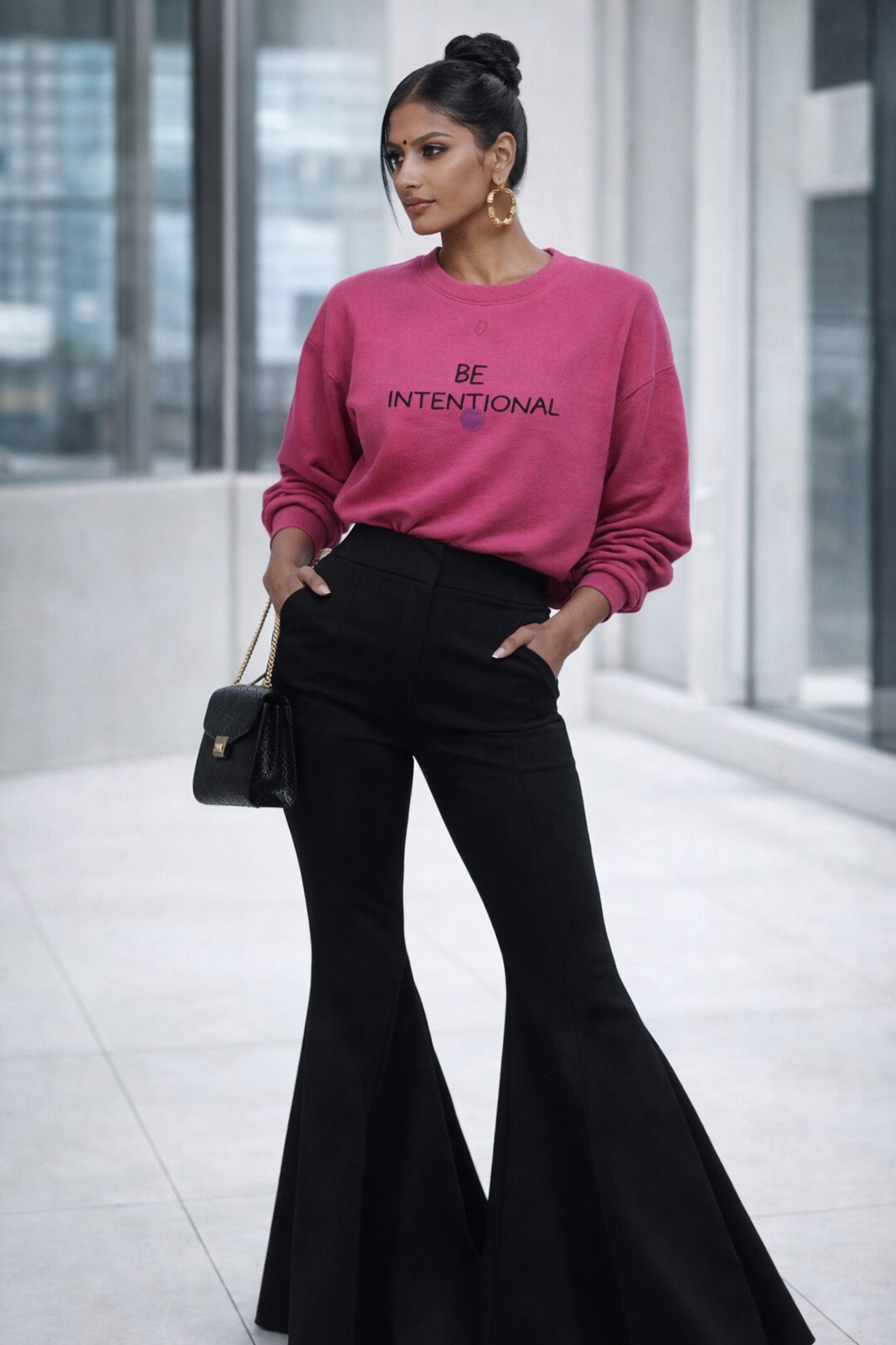 Be Intentional Collection|MKinspired BE Intentional Embroidered Sweatshirt