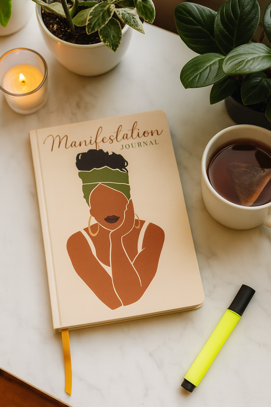 Manifestation Journal - Create the life you deserve - includes bookmark and highlighter